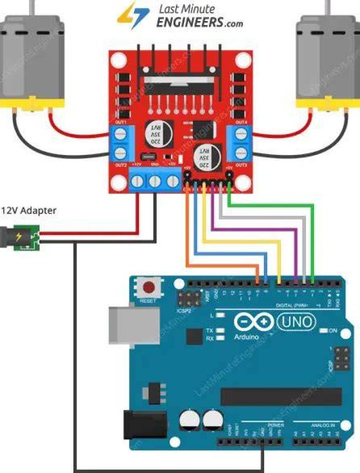 How do I connect Arduino to motor driver?