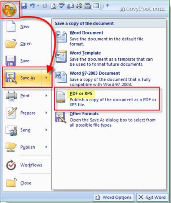 How do I convert XPS to Word or PDF?