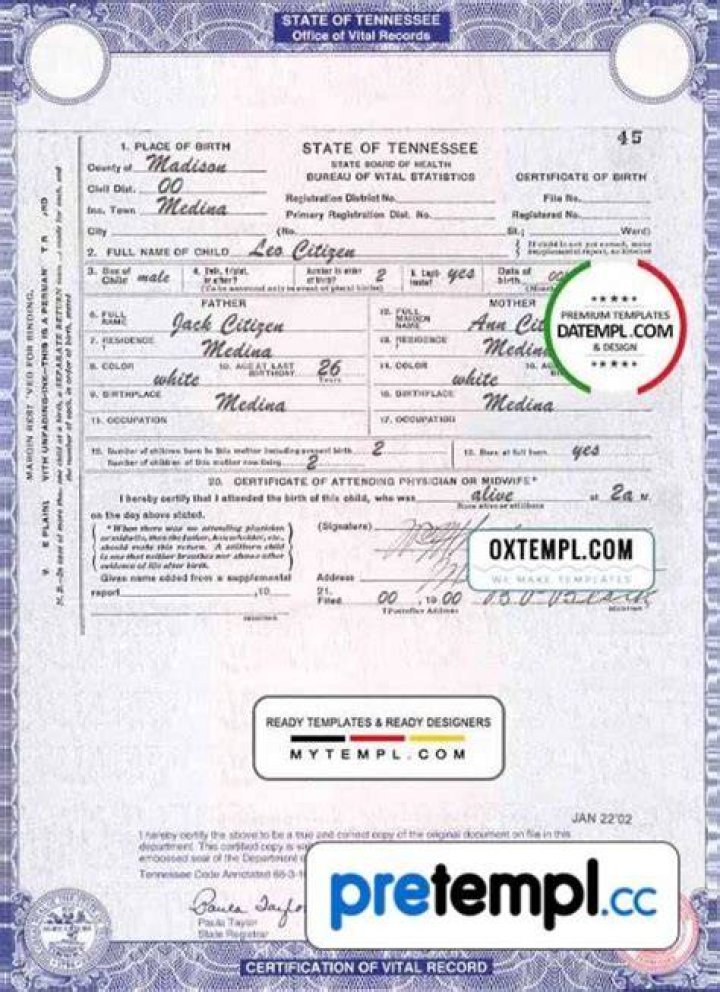 How do I get my birth certificate from Tennessee?