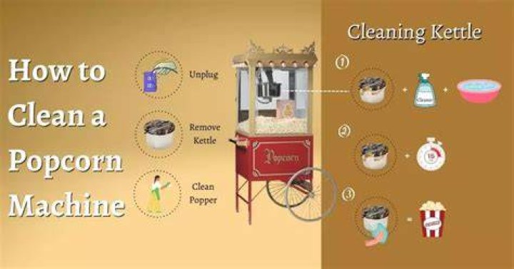 How do you clean a mini popcorn machine?
