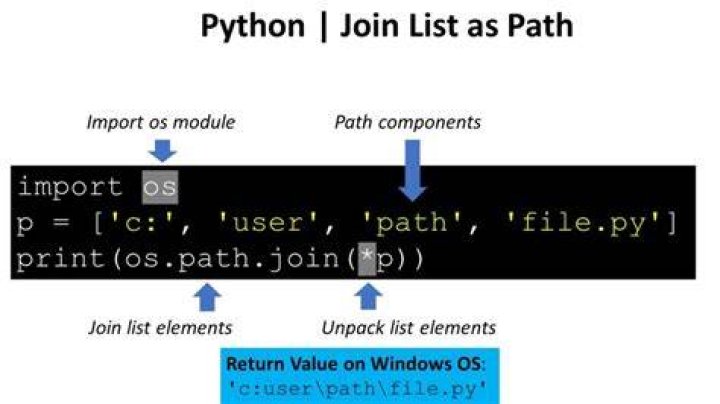 What does OS path join do?