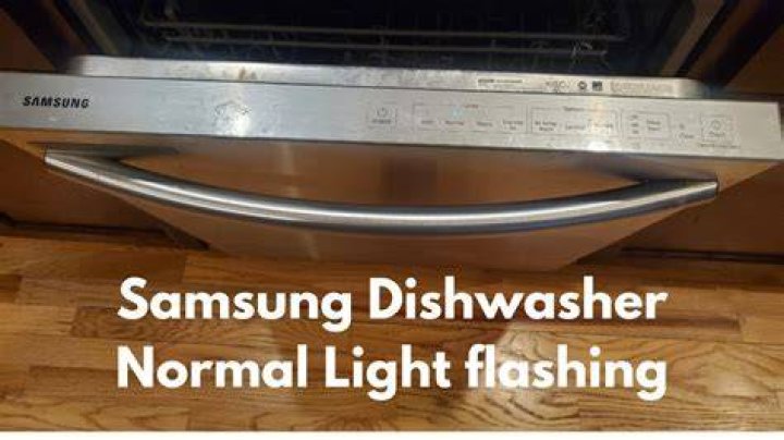 Why are the lights on my Samsung dishwasher flashing?